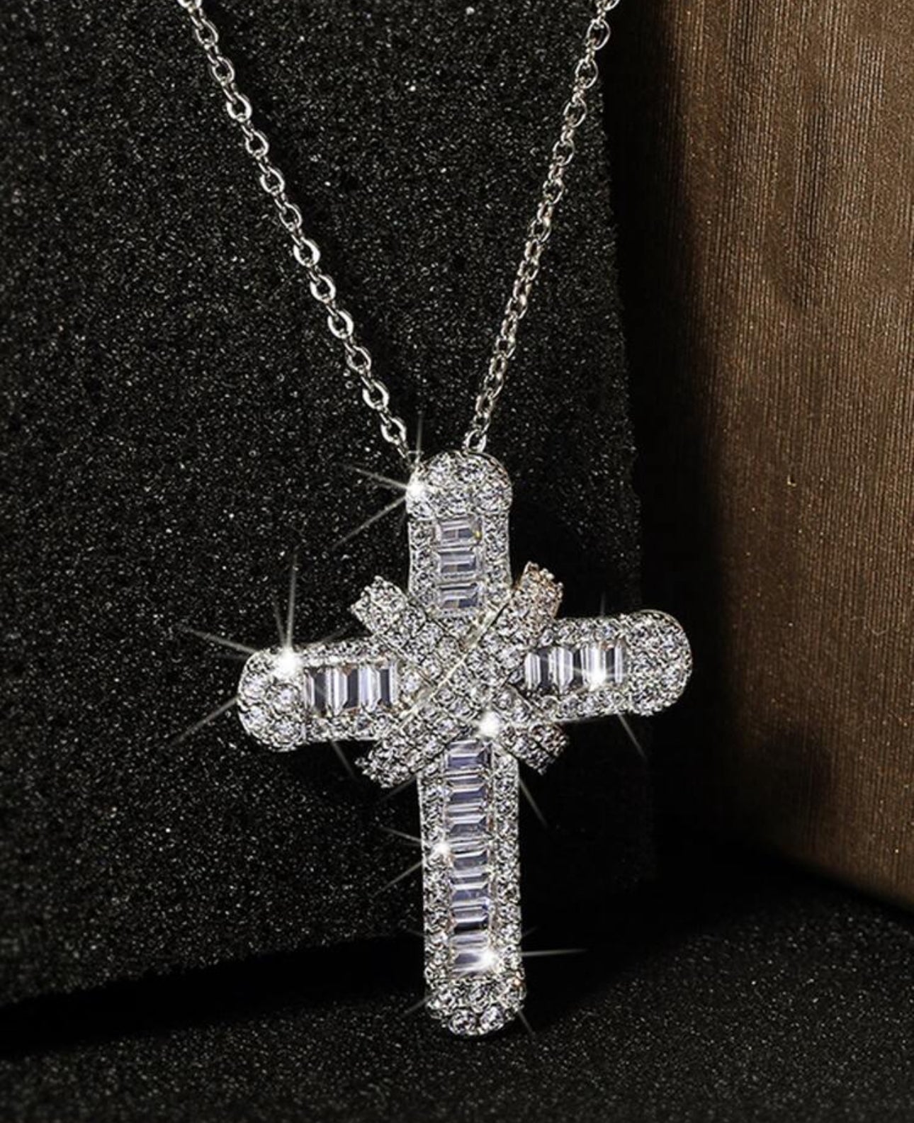 Denkays Faith Love Hope Cross Aesthetic Necklace