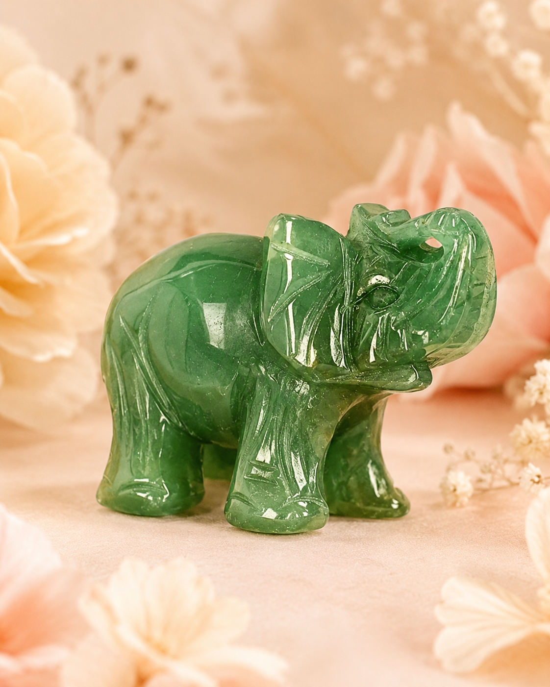 Green Jade Elephant Carving
Hand carved from natural jade stone. 
#jade #carving