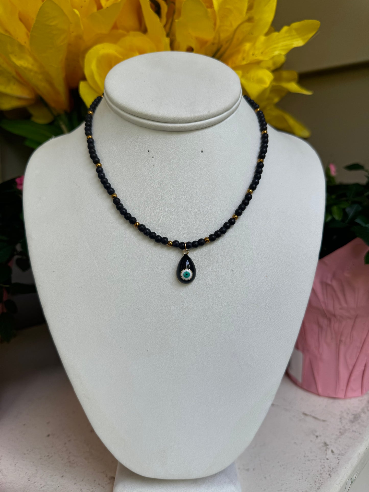 Denkays Evil Eye Amritsa Beaded Necklace