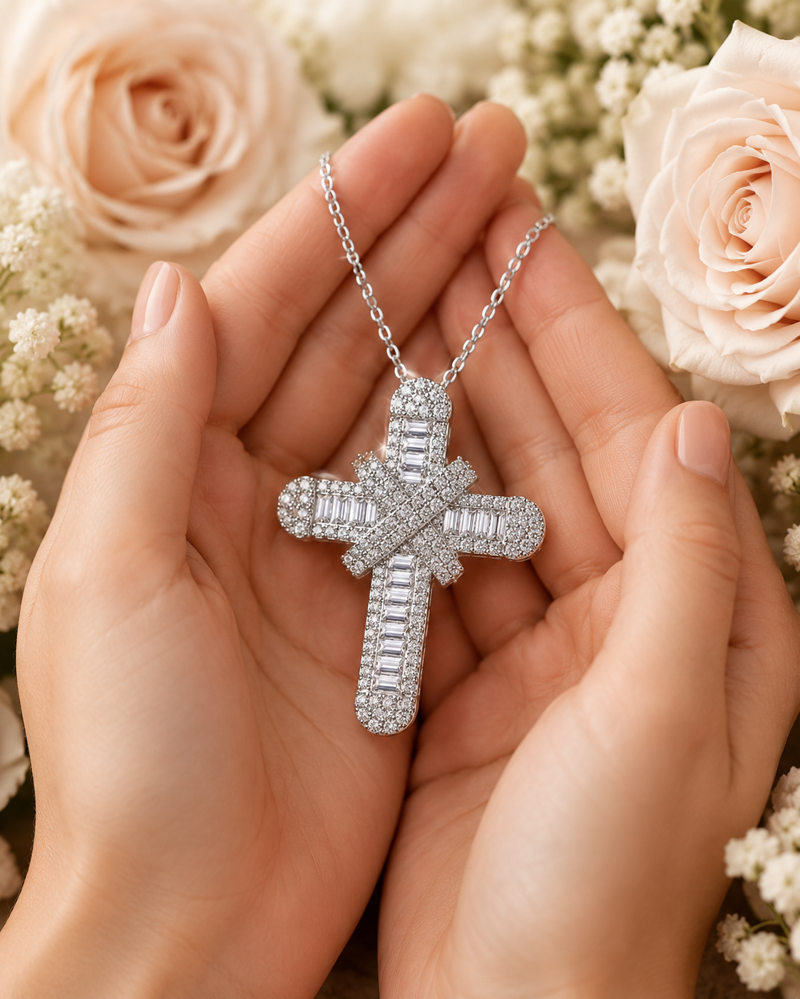 Denkays 18K Gold Filled Cross Necklace