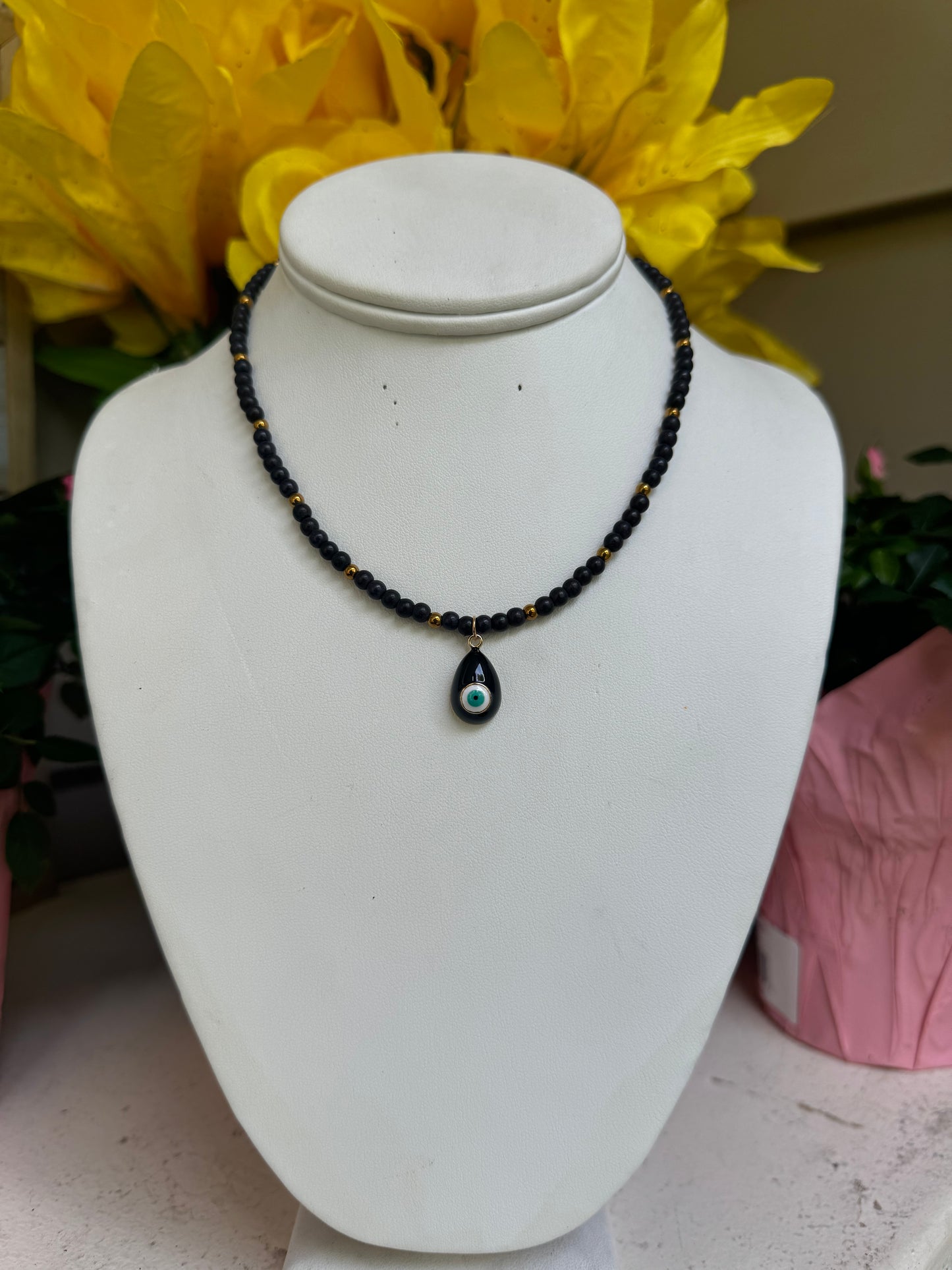 Denkays Evil Eye Amritsa Beaded Necklace