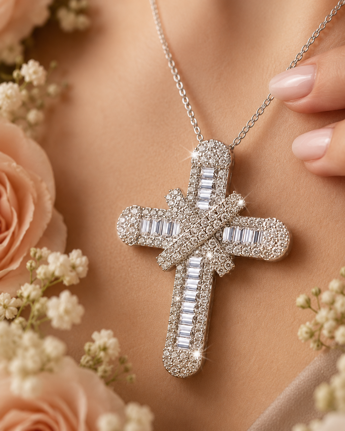 Denkays 18K Gold Filled Cross Necklace