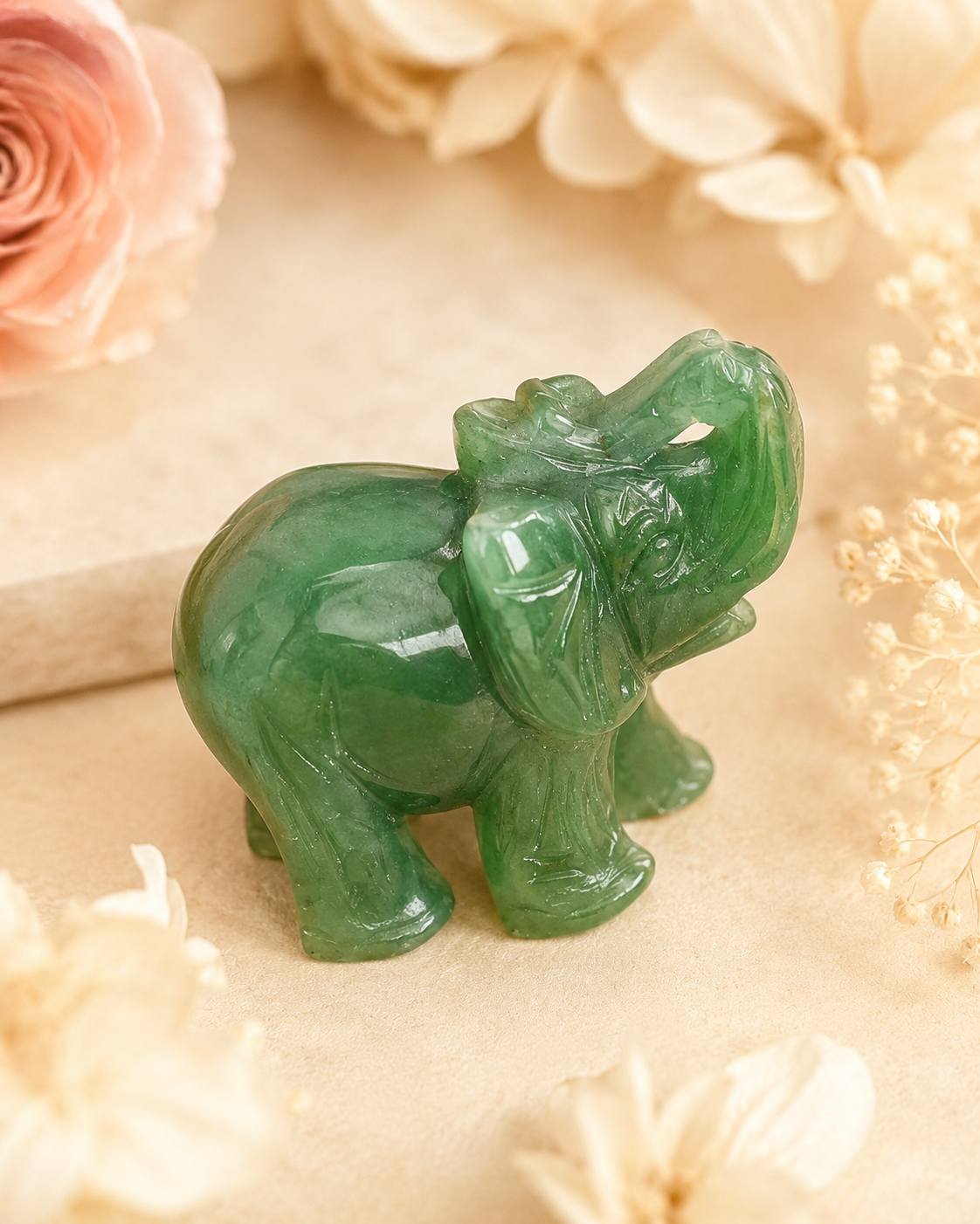 Green Jade Elephant Carving
Hand carved from natural jade stone. 
#jade #carving