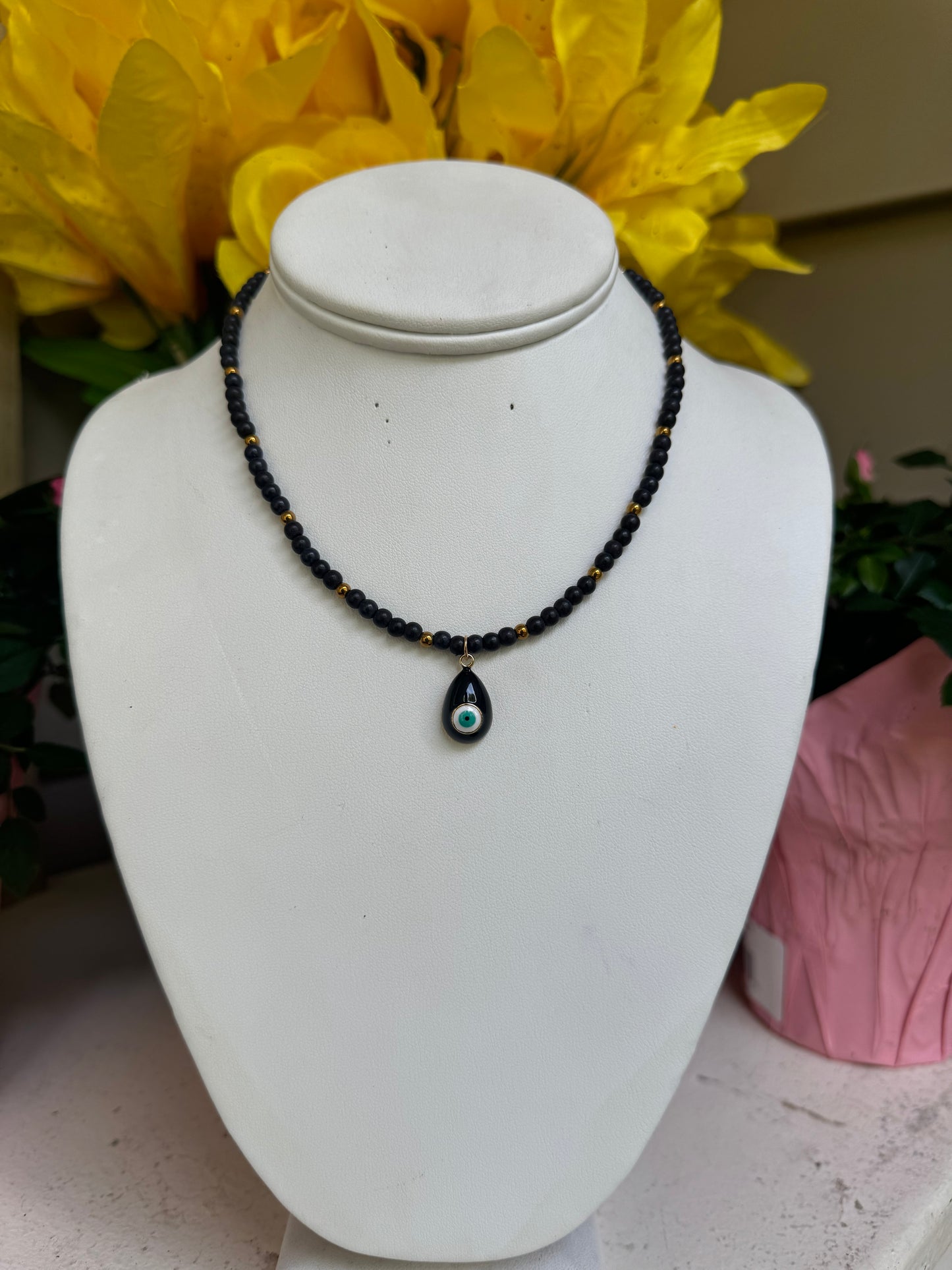 Denkays Evil Eye Amritsa Beaded Necklace