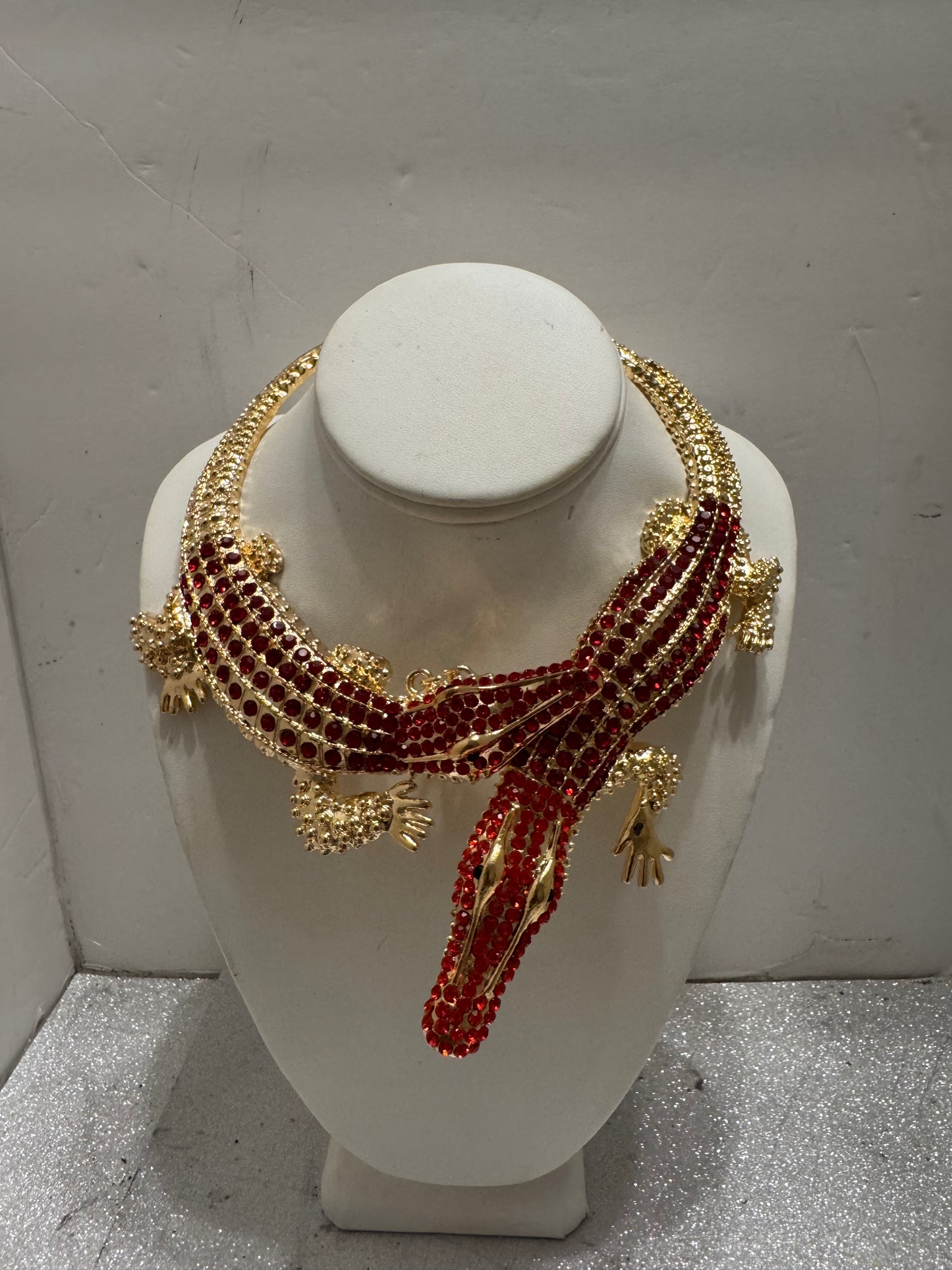 Red Crocodile necklace