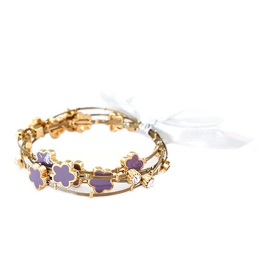 SALLY PURPLE FLOWER BRACELET