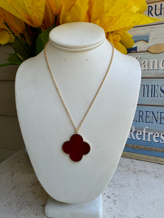 RED FLOWER  NECKLACE