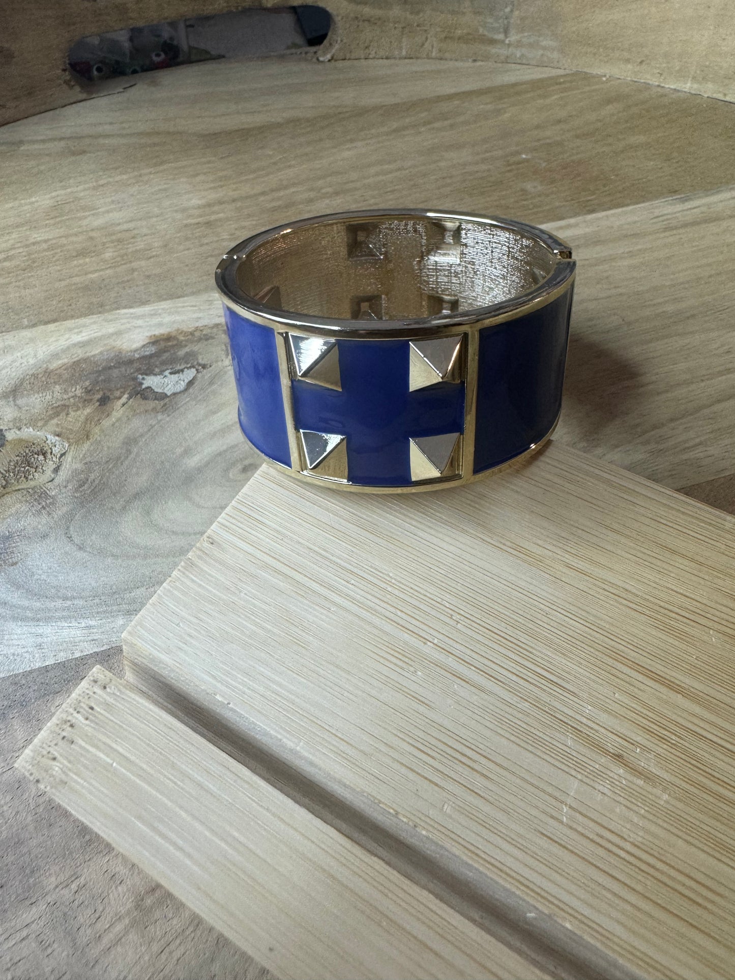 Denkays Amna Blue Enamel Bracelets Bangle Bracelet