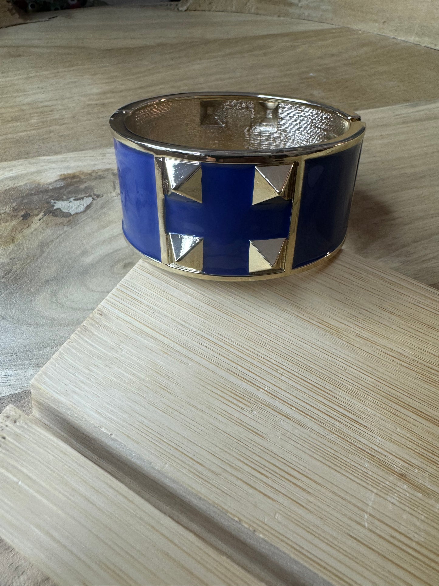 Denkays Amna Blue Enamel Bracelets Bangle Bracelet