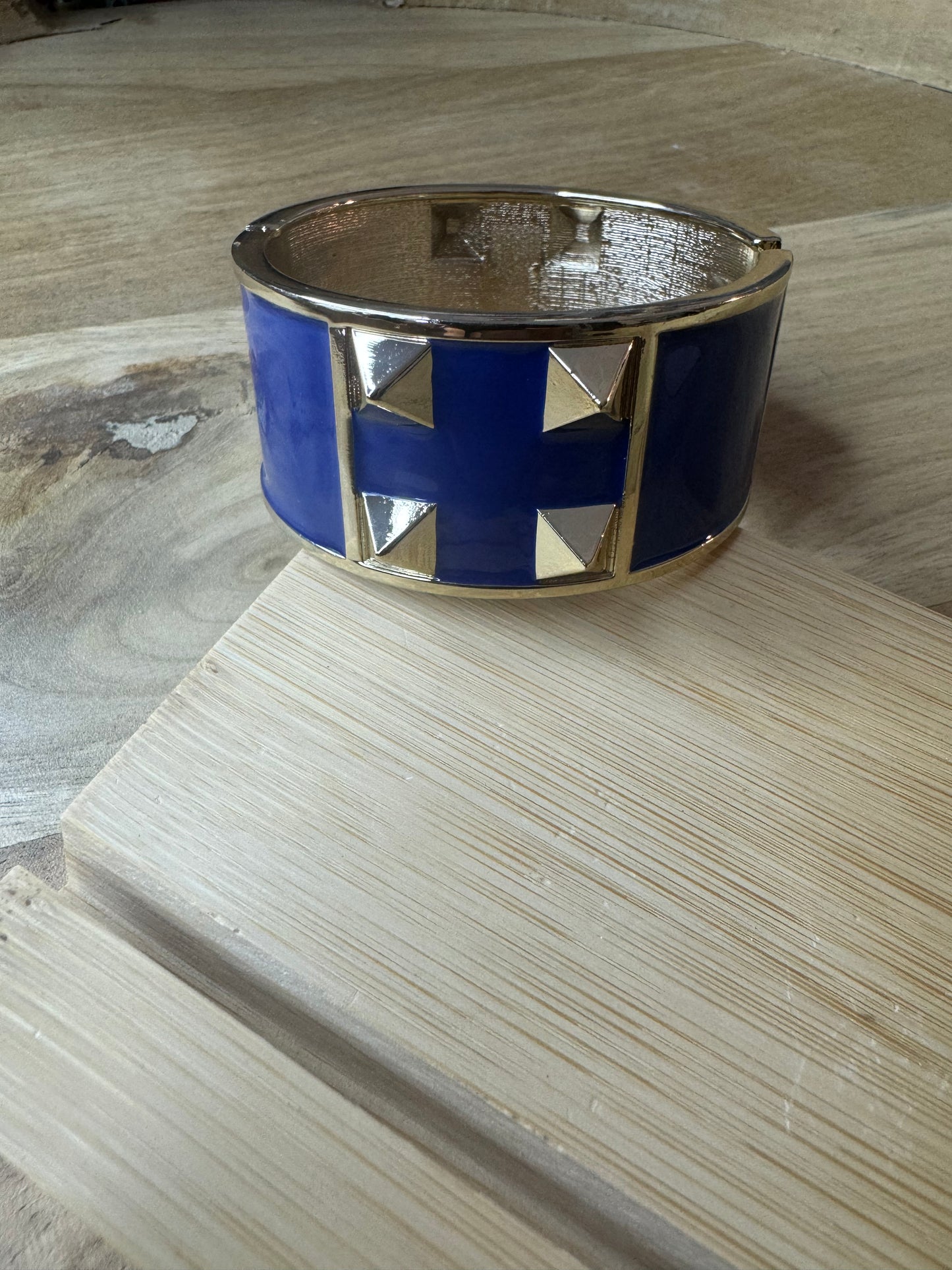 Denkays Amna Blue Enamel Bracelets Bangle Bracelet