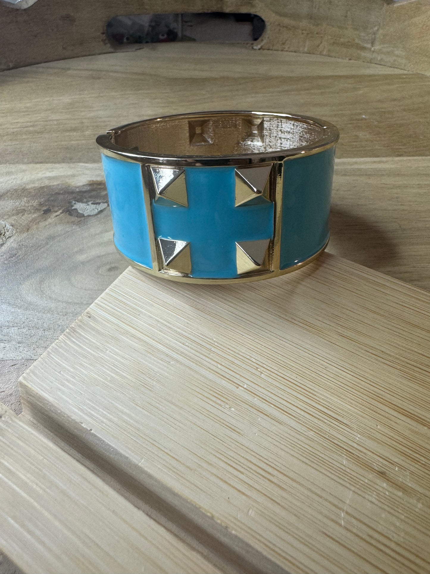 Denkays Amna Blue Enamel Bracelets Bangle Bracelet