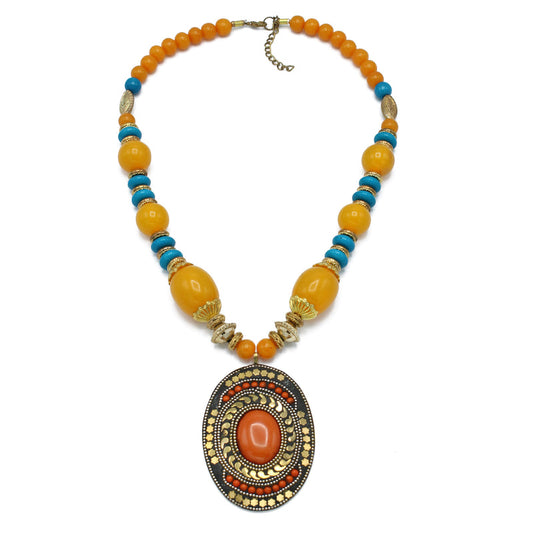 ORANGE ENPRESS  NECKLACE