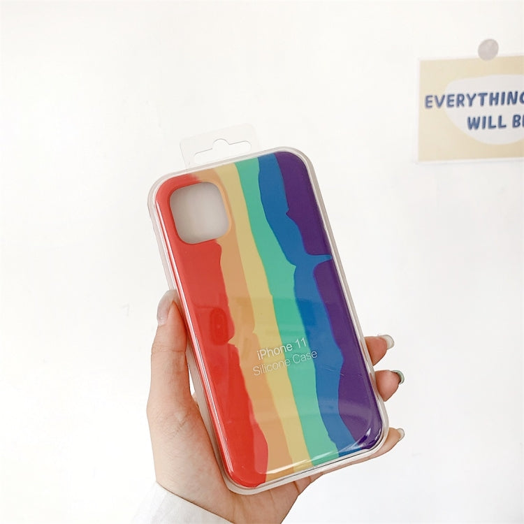 Rainbow Liquid Silicone Shockproof Coverage Protective Case