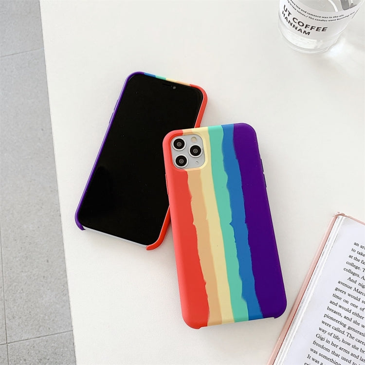 Rainbow Liquid Silicone Shockproof Coverage Protective Case