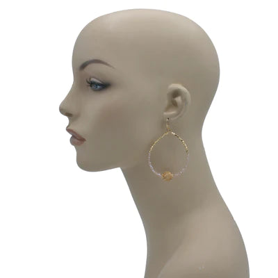 GOLDEN GULAMI GLASS BEADED EARRINGS