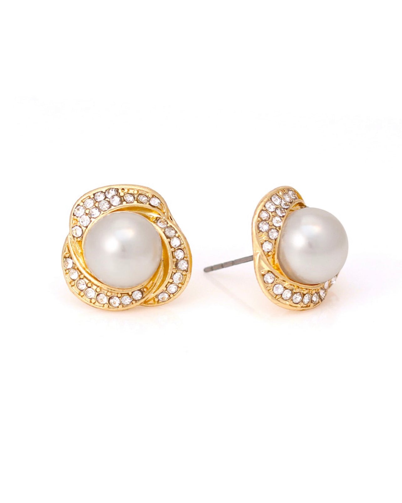 PEARL FLOWER STUD EARRING