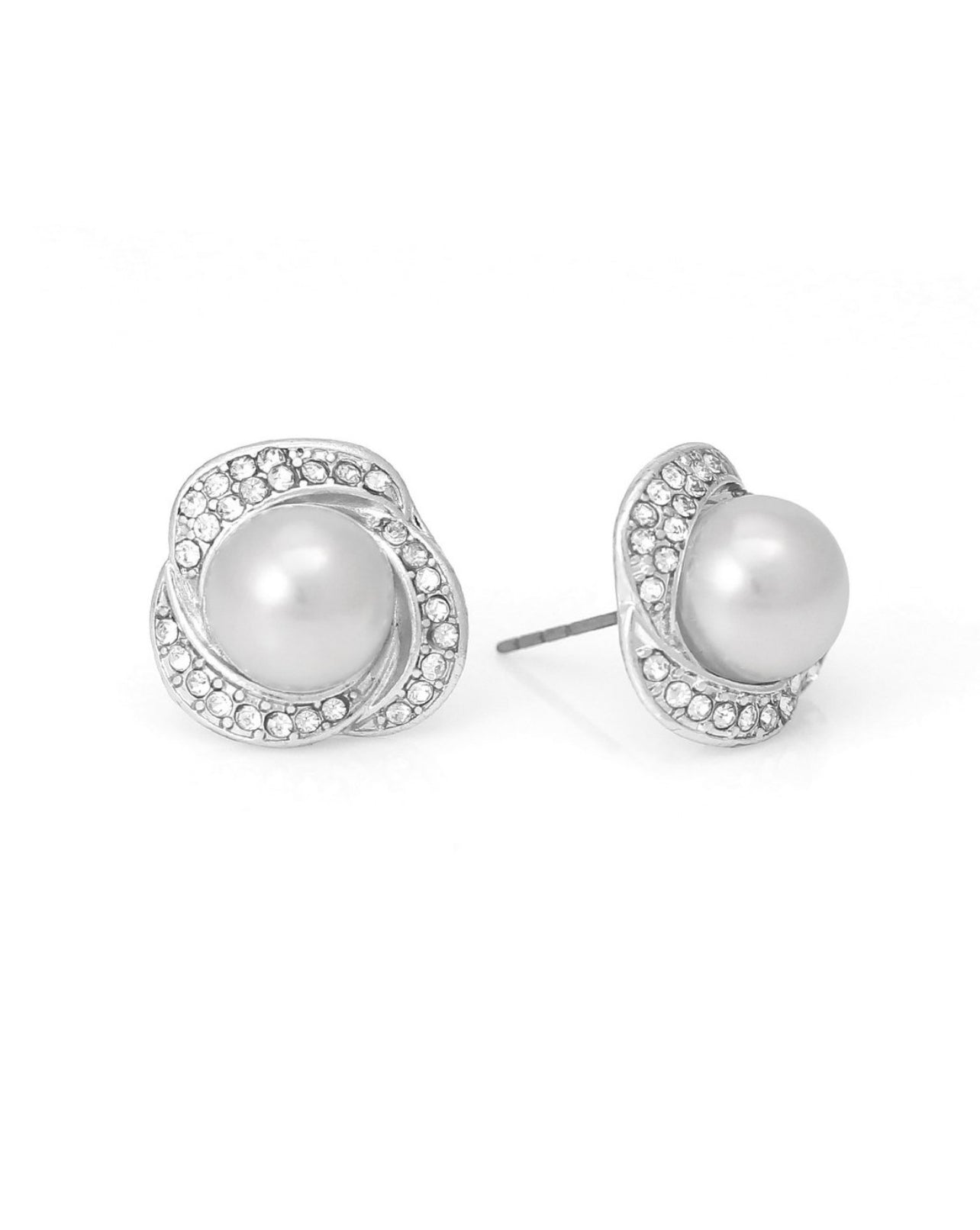 PEARL FLOWER STUD EARRING