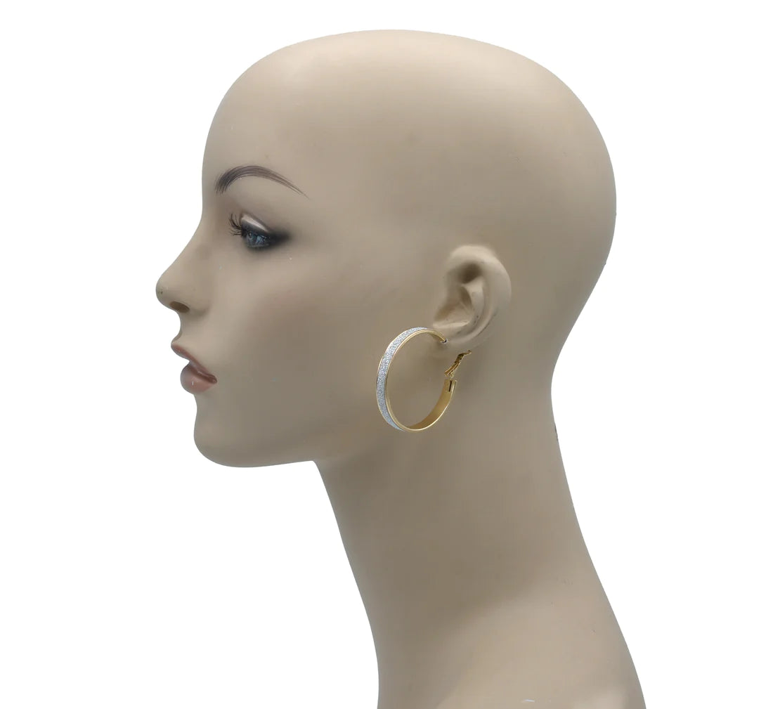 NAVY GIRL HOOPS EARRING