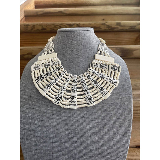 Statement Collar, Thin Chain NECKLACE, Indian Choker, Antique BIB Pendant, Indian Inspired Hypoallergenic Aesthetic Bib Necklace